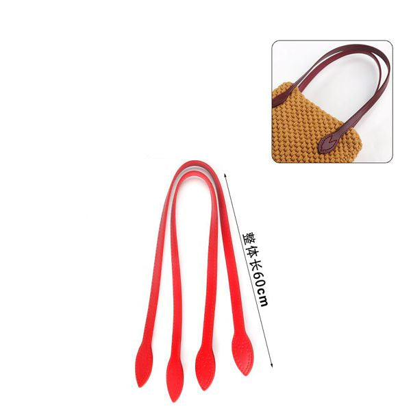 MANICI PELLE ROSSO FUOCO 60CM