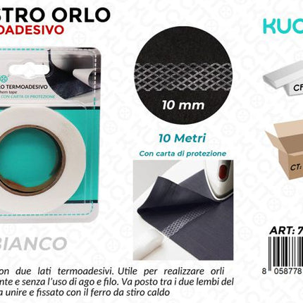NASTRO ORLO TERMOADESIVO 10MM