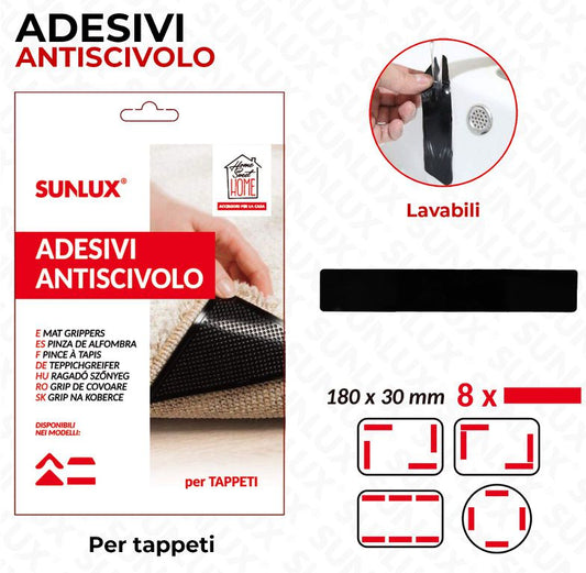 ADESIVI ANTISCIVOLO TAPPETO 8PZ